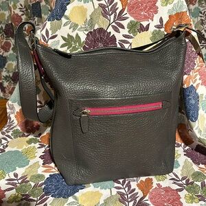 Coach Carly leather handbag Grey in
Leather